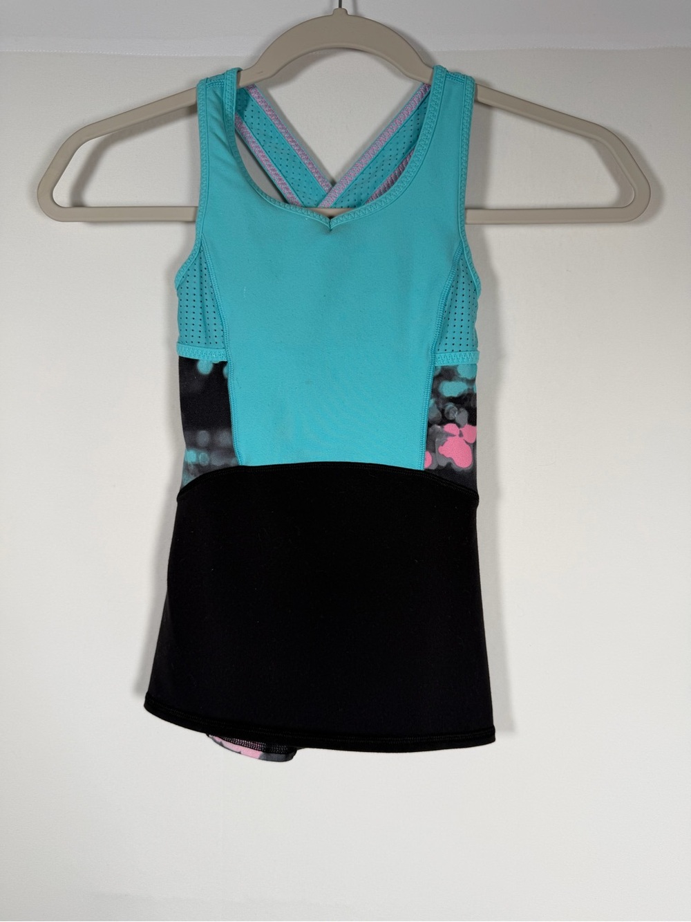 Ivivva Aqua, Black & Pink Tank - Gymnastics, Dance